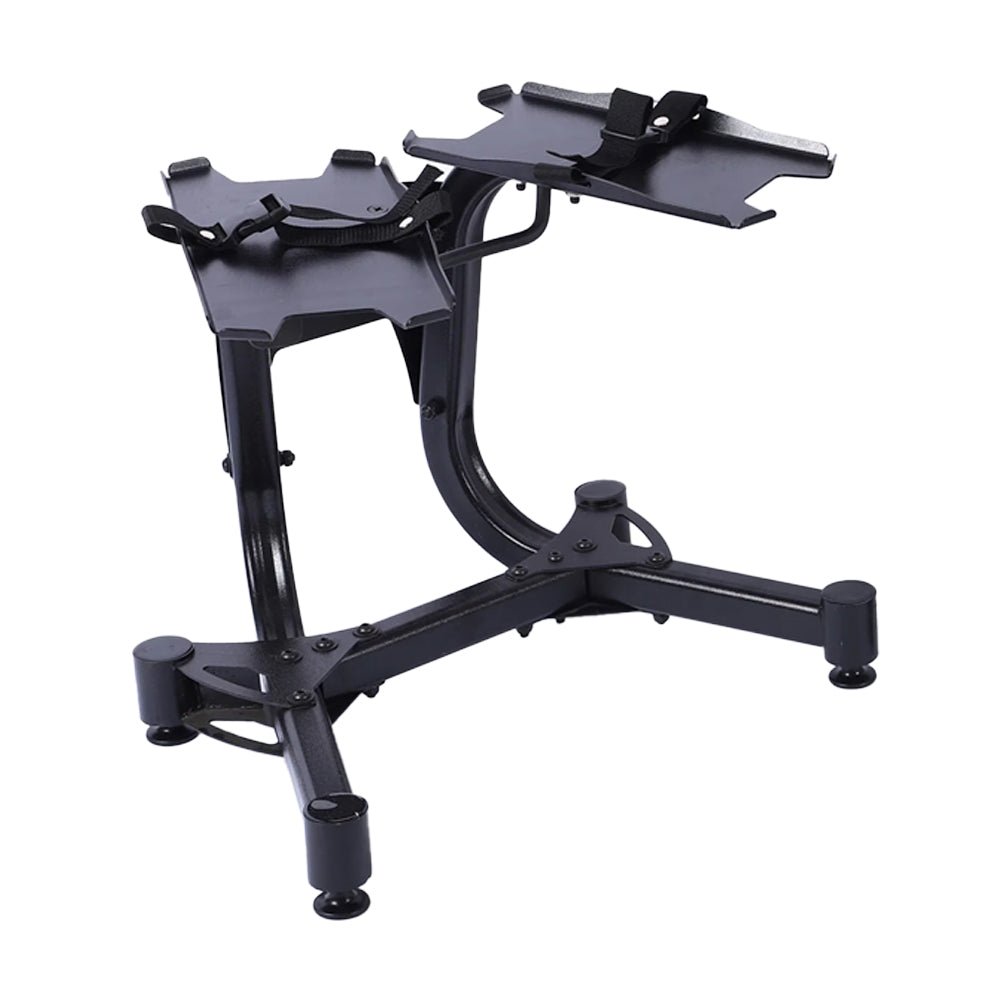 Premium Adjustable Dumbbell Stand with Safety Strap - Compact Storage Rack for 24kg & 40kg Dumbbells - Space-Saving Home Gym Storage Solution - Sturdy Workout Equipment Stand with Easy Access Design