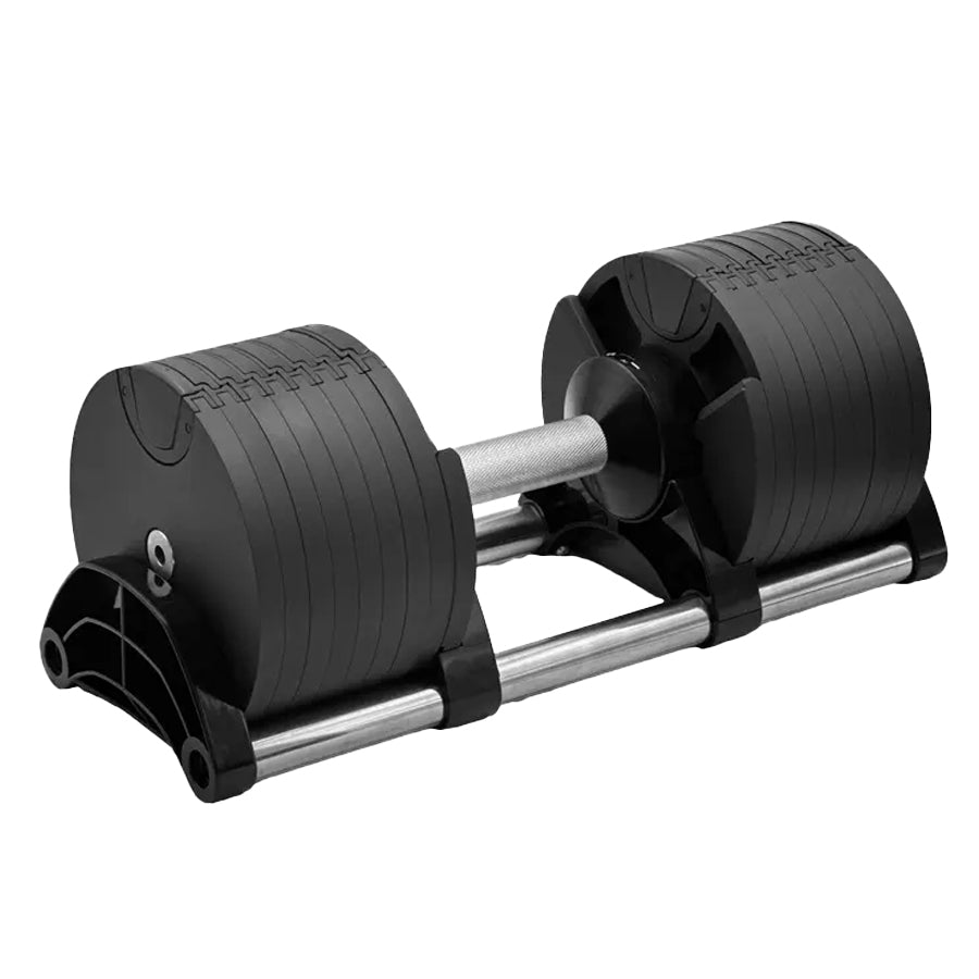 Round Adjustable Dumbbell – Solid Steel Weight | Single Unit | 24kg to 45kg Options | Rotatory Adjustment | Scratch-Resistant Home Gym Dumbbell