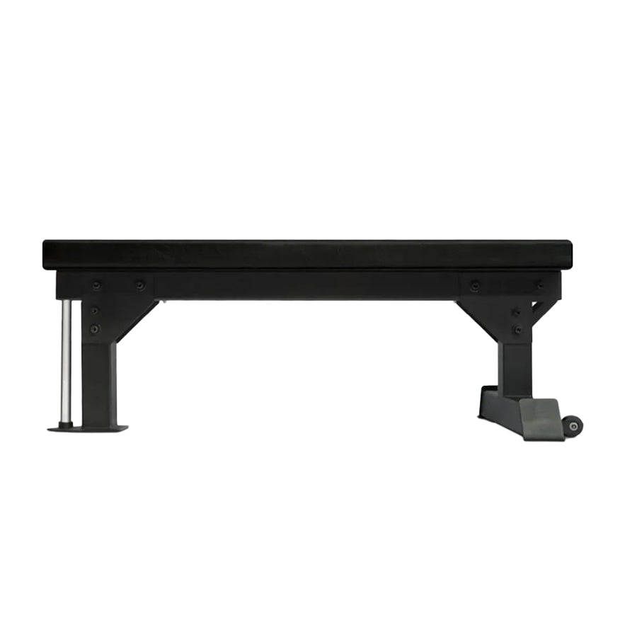 Black flat bench on a white background