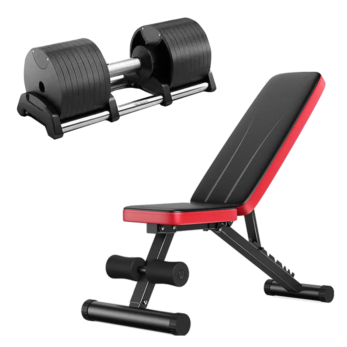 Round Adjustable Dumbbell – Solid Steel Weight | Single Unit | 24kg to 45kg Options | Rotatory Adjustment | Scratch-Resistant Home Gym Dumbbell