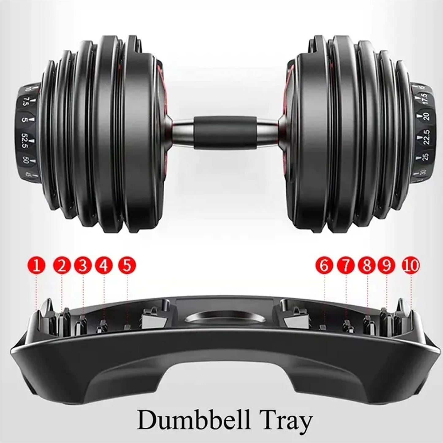 24kg Adjustable Dumbbell – 15-in-1 Smart Dial Weight Set | 2.5kg to 24kg | Secure Lock System & Non-Slip Handle | Space-Saving Full Body Strength Training for Home Gym