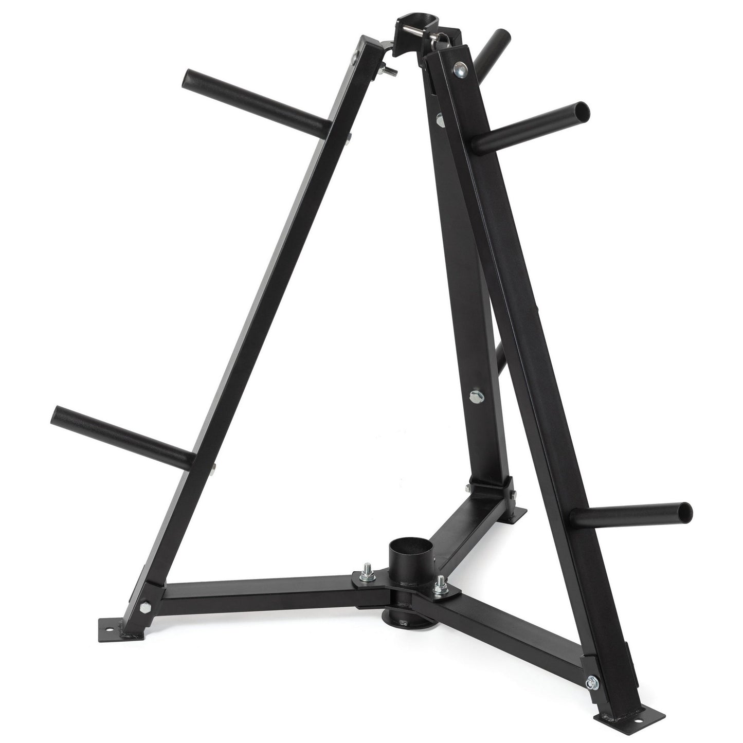Heavy-Duty Vertical Weight Disc & Dumbbell Storage Rack - 300kg Capacity with 6 Fasten Clamps - Compact Space-Saving Design for Home Gym - 5cm Olympic Plate & Weight Organiser - Steel Frame