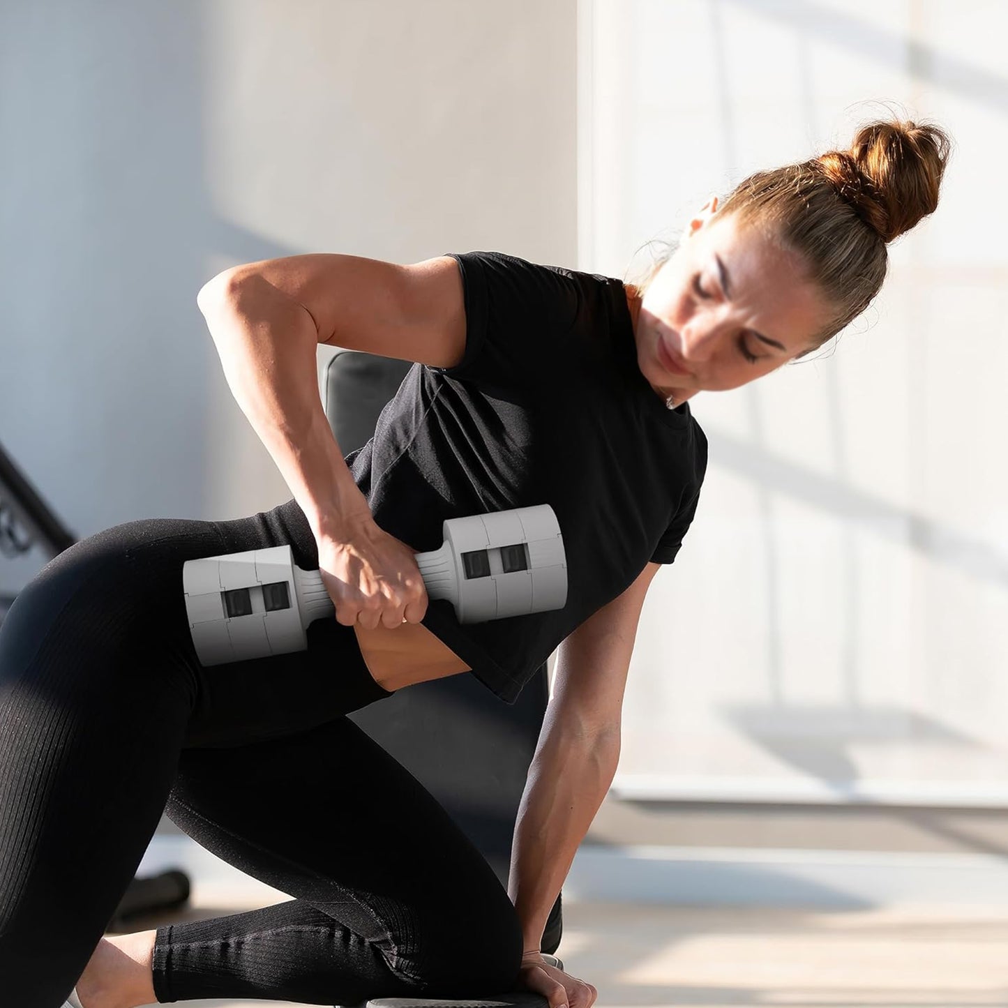3-in-1 Adjustable Dumbbell Pair – 2x2.5kg or 2x10kg | Free Weights for Home Gym | Adjustable Dumbbells Set for Women & Men with Non-Slip Grip & Secure Lock