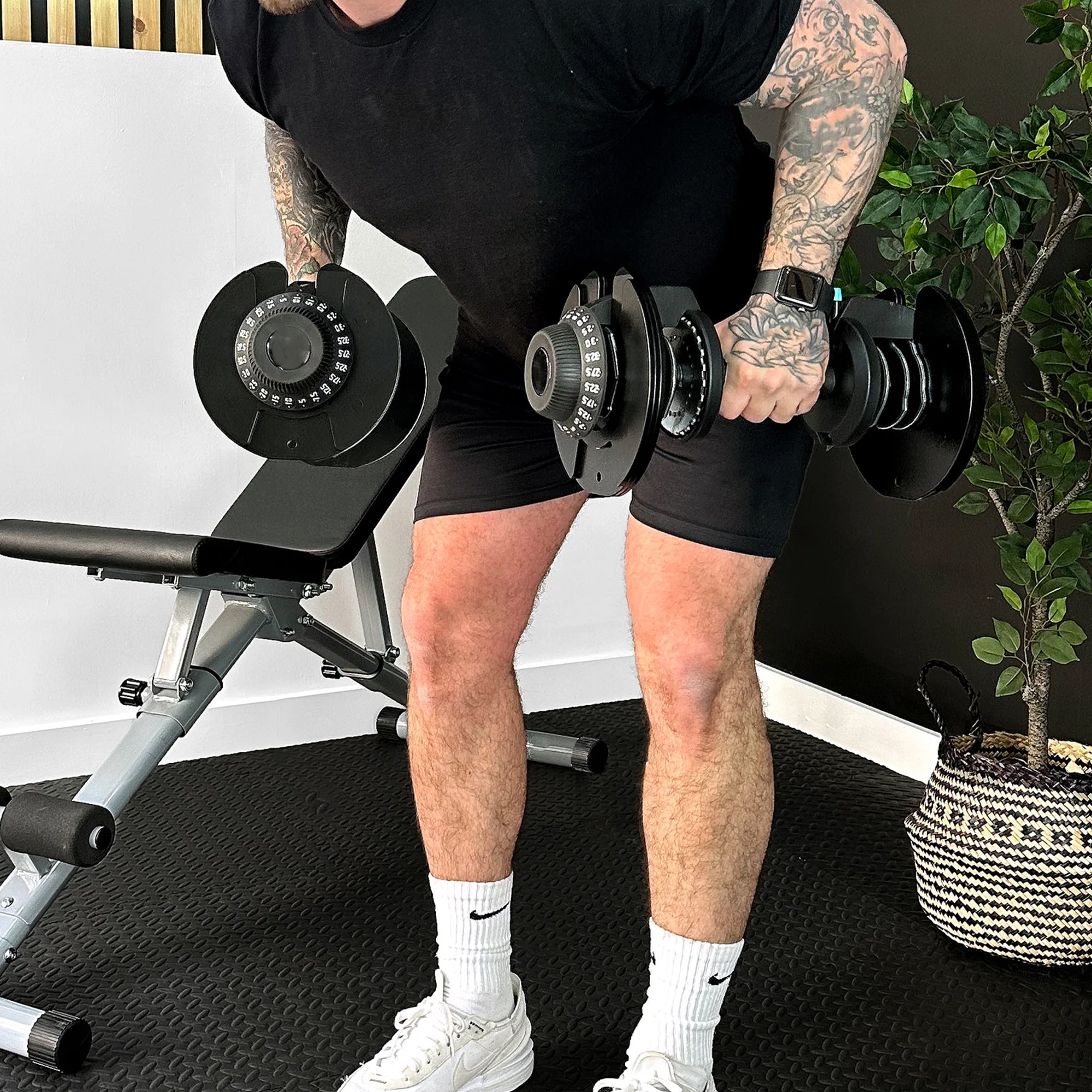 32.5kg Adjustable 12-in-1 Dumbbell for Home Strength Training