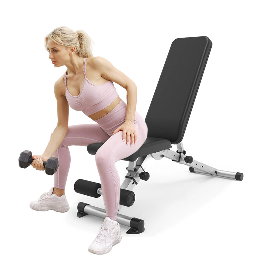 Commercial-Grade Adjustable Weight Bench with 6 Backrest Positions - Incline Flat Decline Training Station - Full Body Workout System - Dip Station and Rack - Heavy Duty 500kg Capacity Gym Equipment