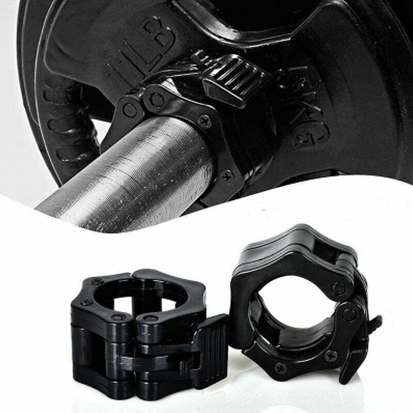 Professional Olympic Barbell Collars - Quick Release 2" Locking Clips - ABS Heavy Duty Weightlifting Clamps - Secure No-Slip Plate Holders - Essential Training Accessory for Gym, Home & CrossFit