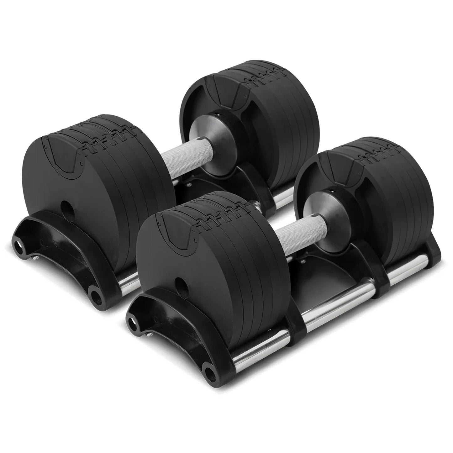 Round Adjustable Dumbbell – Solid Steel Weight | Single Unit | 24kg to 45kg Options | Rotatory Adjustment | Scratch-Resistant Home Gym Dumbbell