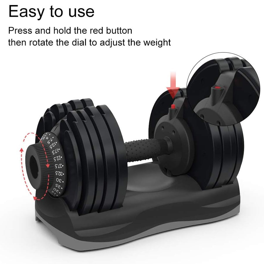 32.5kg Adjustable Dumbbell – 12-in-1 Quick Select Dumbbell | Weight Range 5kg–32.5kg | Space-Saving Strength Equipment for Home Gym