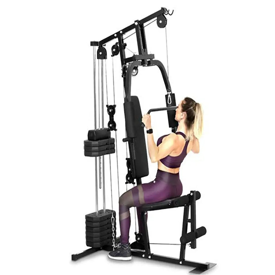 Essential Multi Gym - Complete Home Strength Training Station with 45kg or 66kg Weight Stack - Full Body Workout Machine for Chest, Back, Arms & Legs - Professional Quality for Home Use