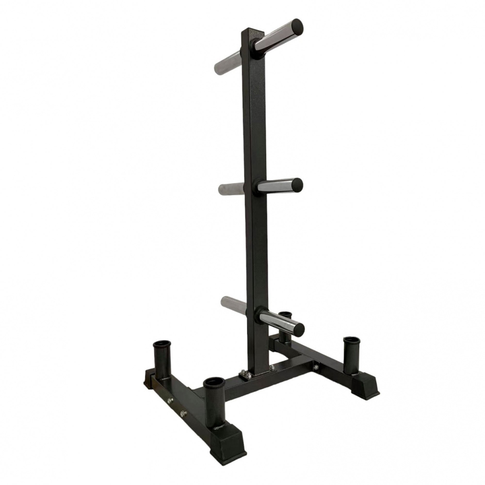 Heavy-Duty 3-Tier Olympic Weight Plate & Barbell Rack