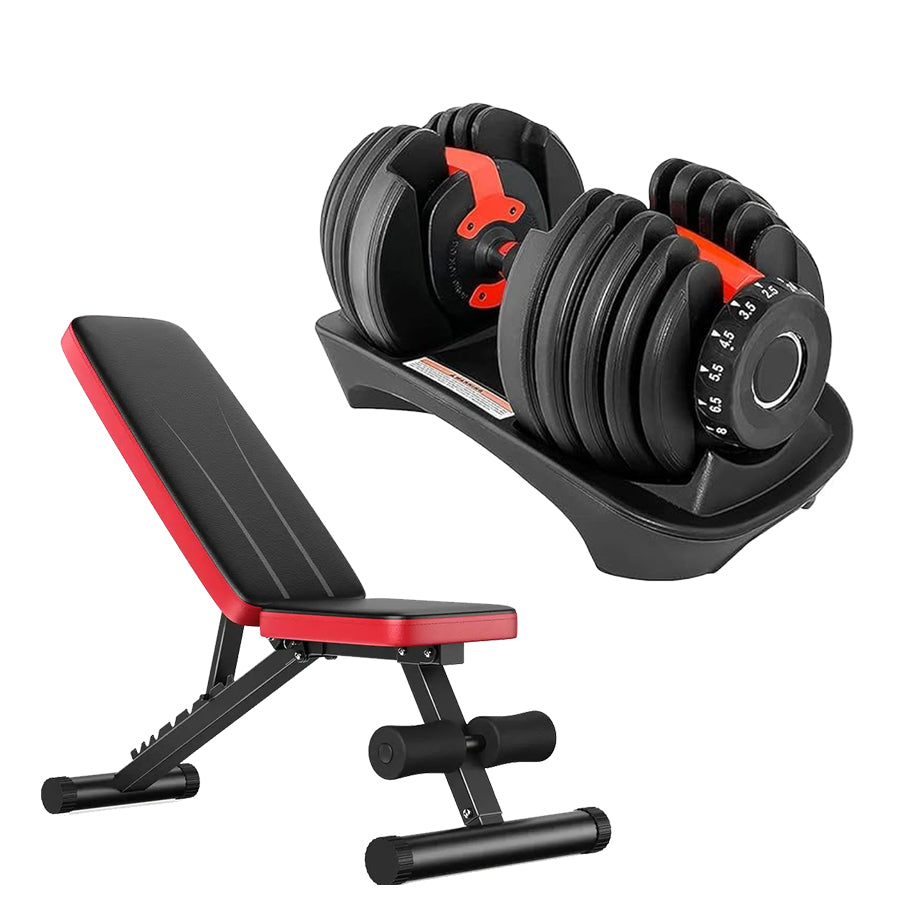 24kg Adjustable Dumbbell – 15-in-1 Smart Dial Weight Set | 2.5kg to 24kg | Secure Lock System & Non-Slip Handle | Space-Saving Full Body Strength Training for Home Gym