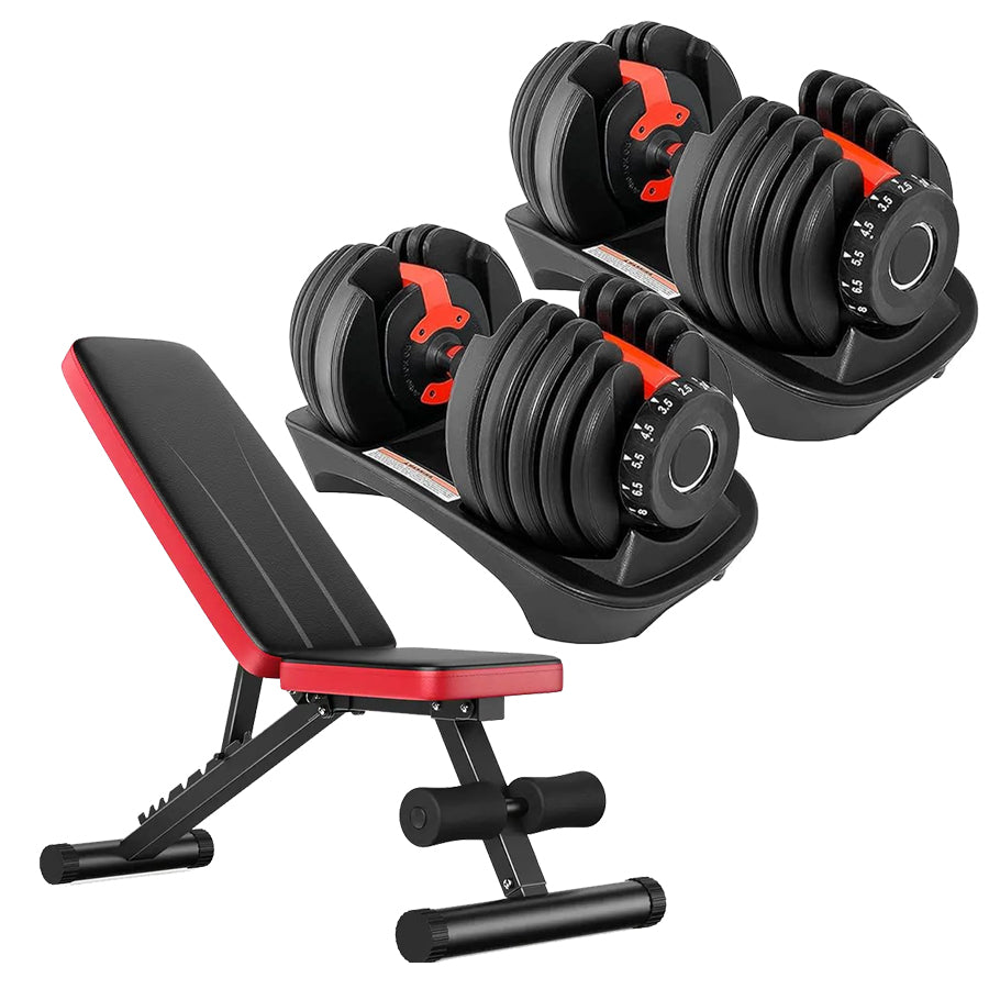 24kg Adjustable Dumbbell – 15-in-1 Smart Dial Weight Set | 2.5kg to 24kg | Secure Lock System & Non-Slip Handle | Space-Saving Full Body Strength Training for Home Gym