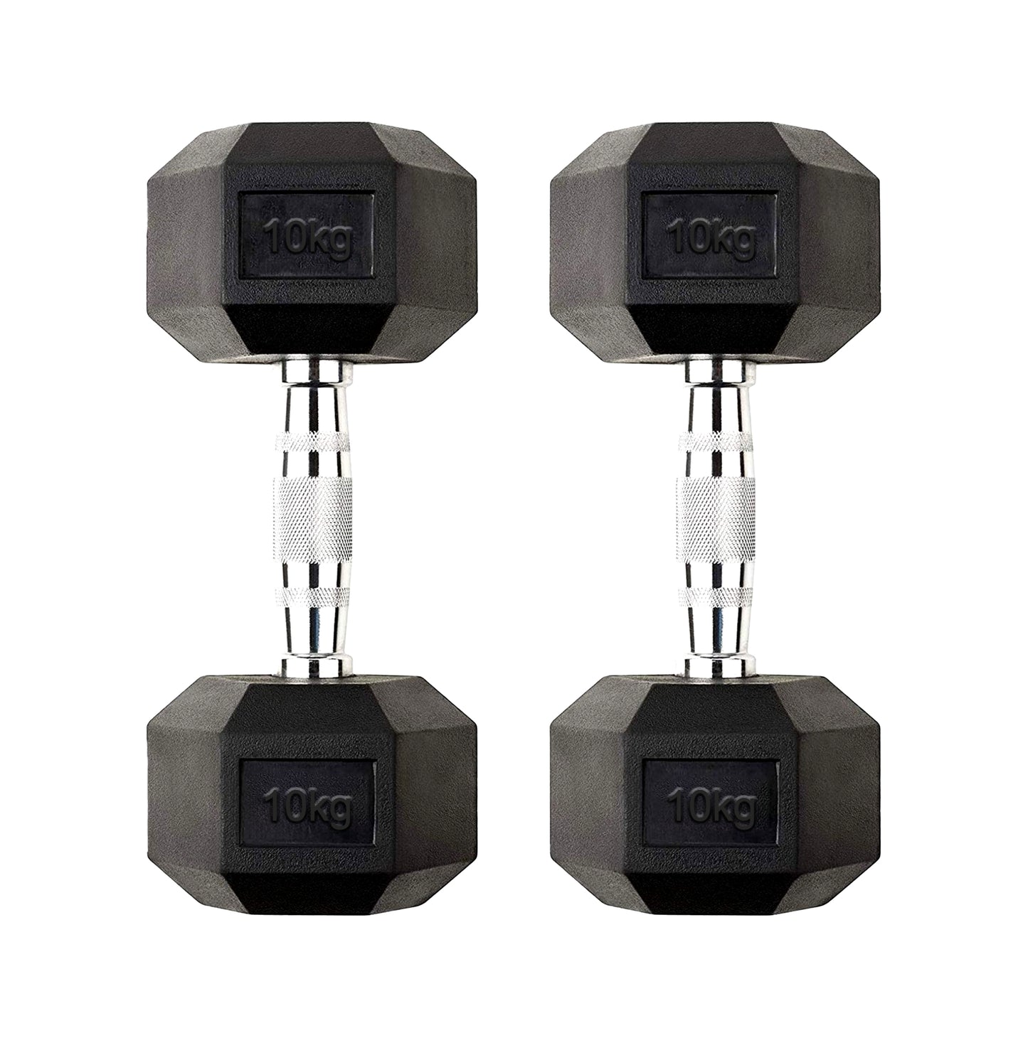 Premium Rubber-Coated Hex Dumbbells - Professional Grade Anti-Roll Design for Home and Commercial Strength Training 2.5kg-60kg