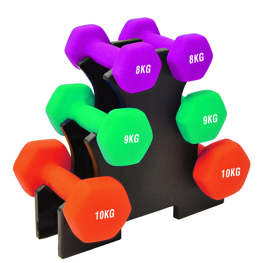 Neoprene Dumbbell Tree Storage Rack - Heavy-Duty Steel 3-Tier or 5-Tier Weight Organizer Stand for Home Gym - Space-Saving Dumbbell Holder for Neoprene and Vinyl Weights - Professional Storage
