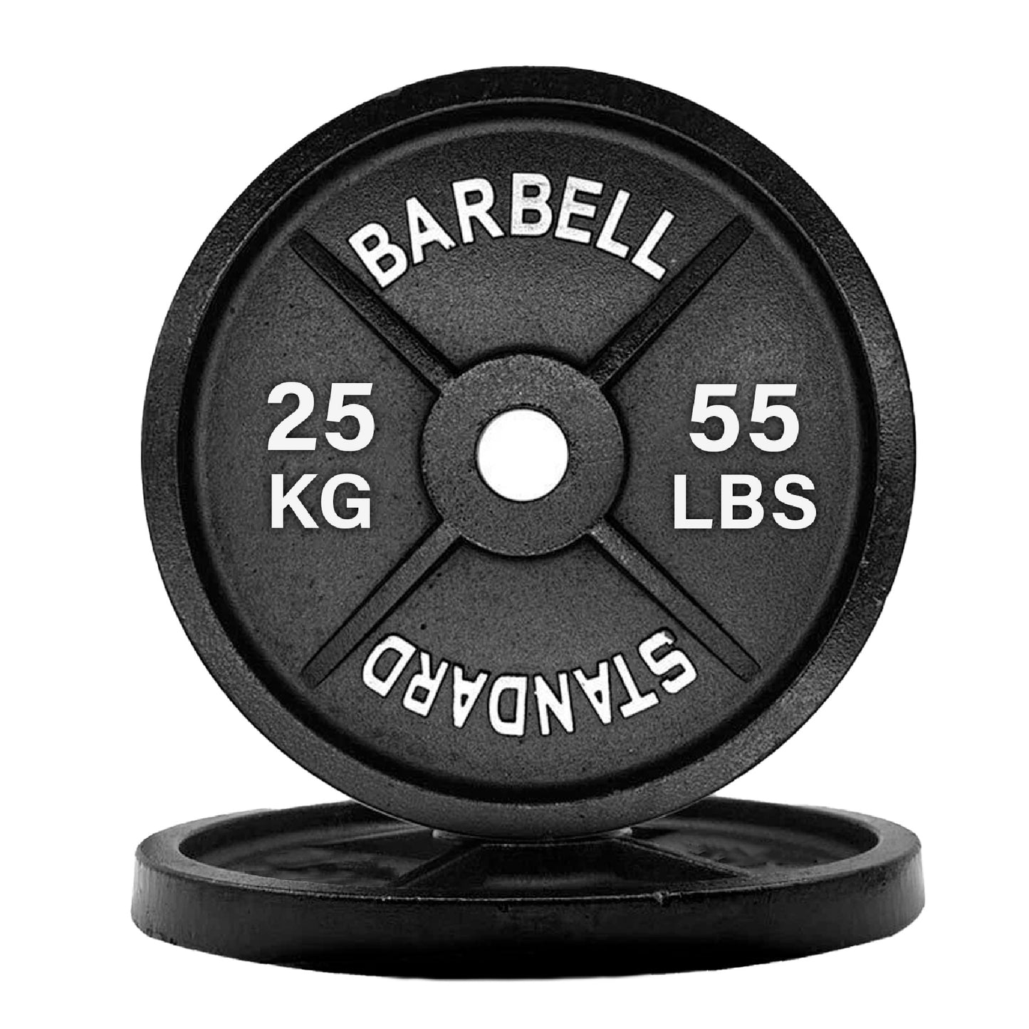 Olympic 2" Cast Iron Weight Plates – Pairs & Sets with 4ft/5ft/6ft/7ft Barbell Options | Standard Fit for Strength Training, Deadlifts & Home Gym Workouts