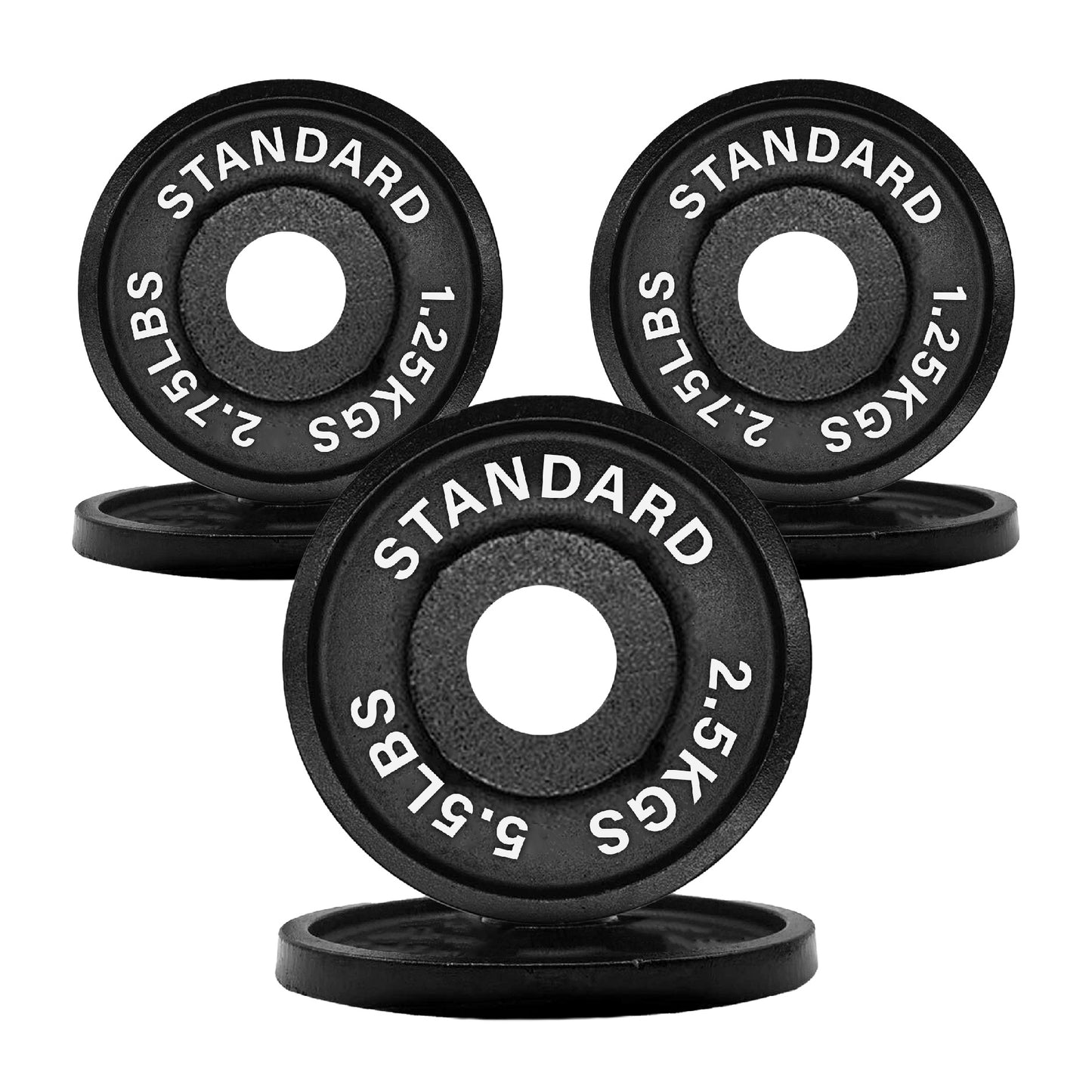 Olympic 2" Cast Iron Weight Plates – Pairs & Sets with 4ft/5ft/6ft/7ft Barbell Options | Standard Fit for Strength Training, Deadlifts & Home Gym Workouts