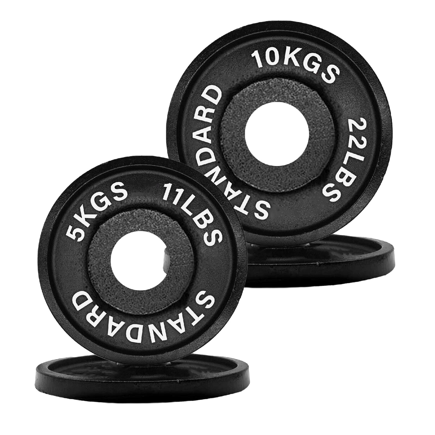 Olympic 2" Cast Iron Weight Plates – Pairs & Sets with 4ft/5ft/6ft/7ft Barbell Options | Standard Fit for Strength Training, Deadlifts & Home Gym Workouts