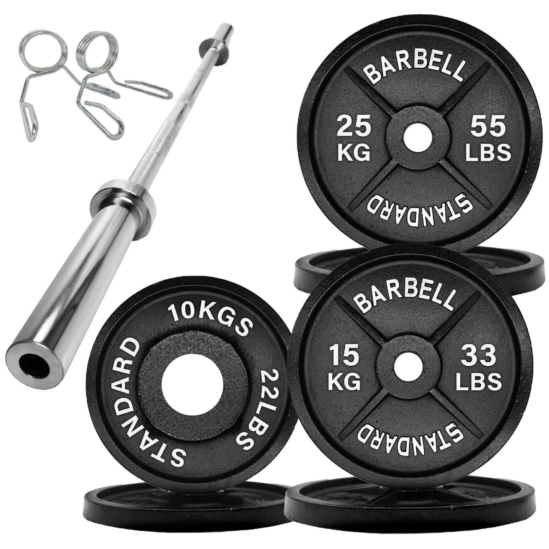 Olympic 2" Cast Iron Weight Plates for Strength Training