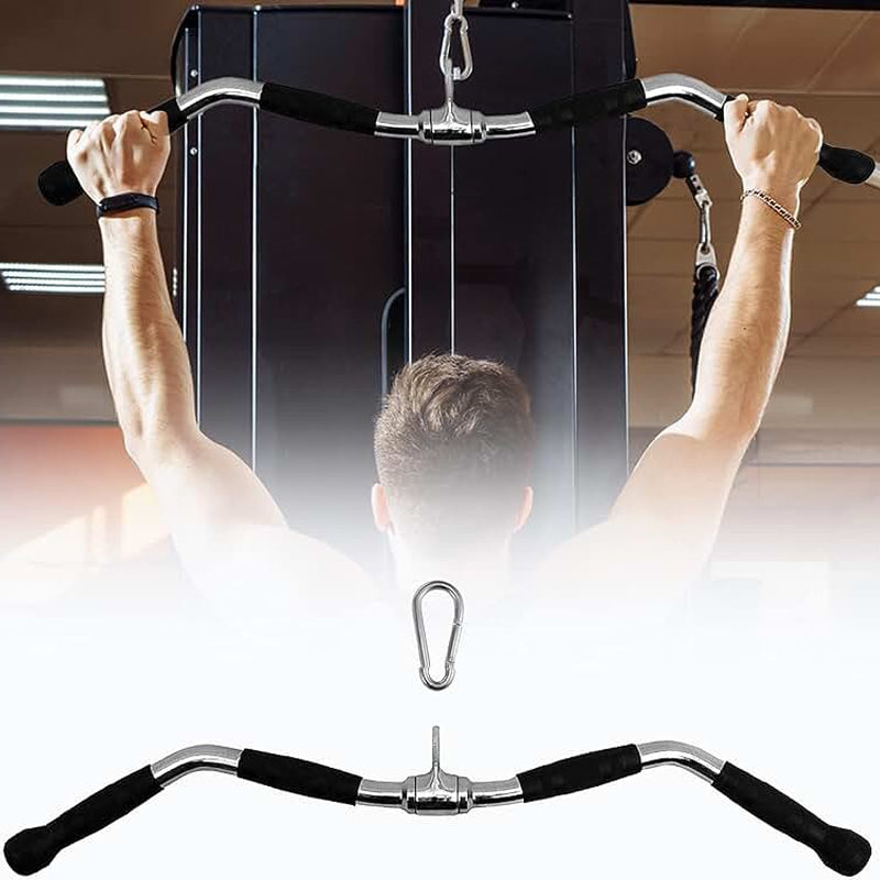 Cable Machine Attachments, Leg Cuff, Stirrup Handle, V‑Bar, Lat Bar, Straight Bar, D‑Row Bar, Curl Bar & Ankle Straps for Home Gym Strength