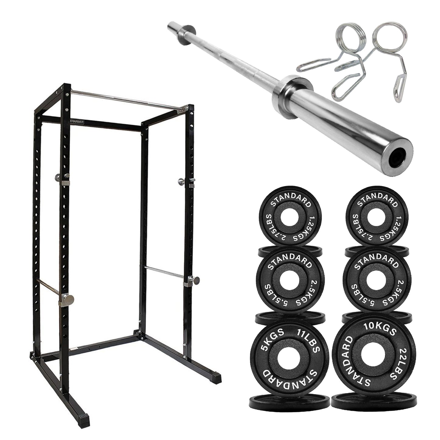 G100 Heavy-Duty Power Rack - Professional Strength Training Station with Integrated Pull-up Bar - Reinforced Steel Construction - Spacious Design for Compound Lifts - Customisable with Optional