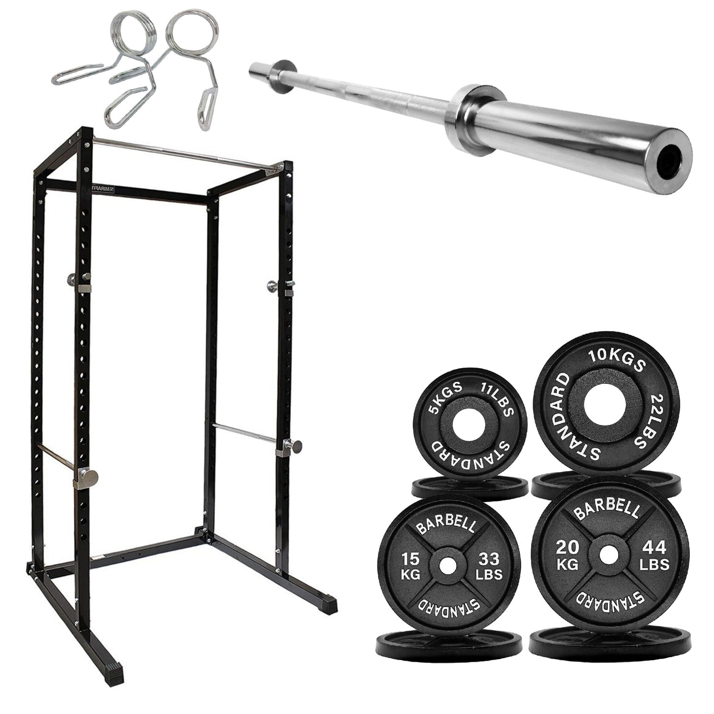 G100 Heavy-Duty Power Rack - Professional Strength Training Station with Integrated Pull-up Bar - Reinforced Steel Construction - Spacious Design for Compound Lifts - Customisable with Optional