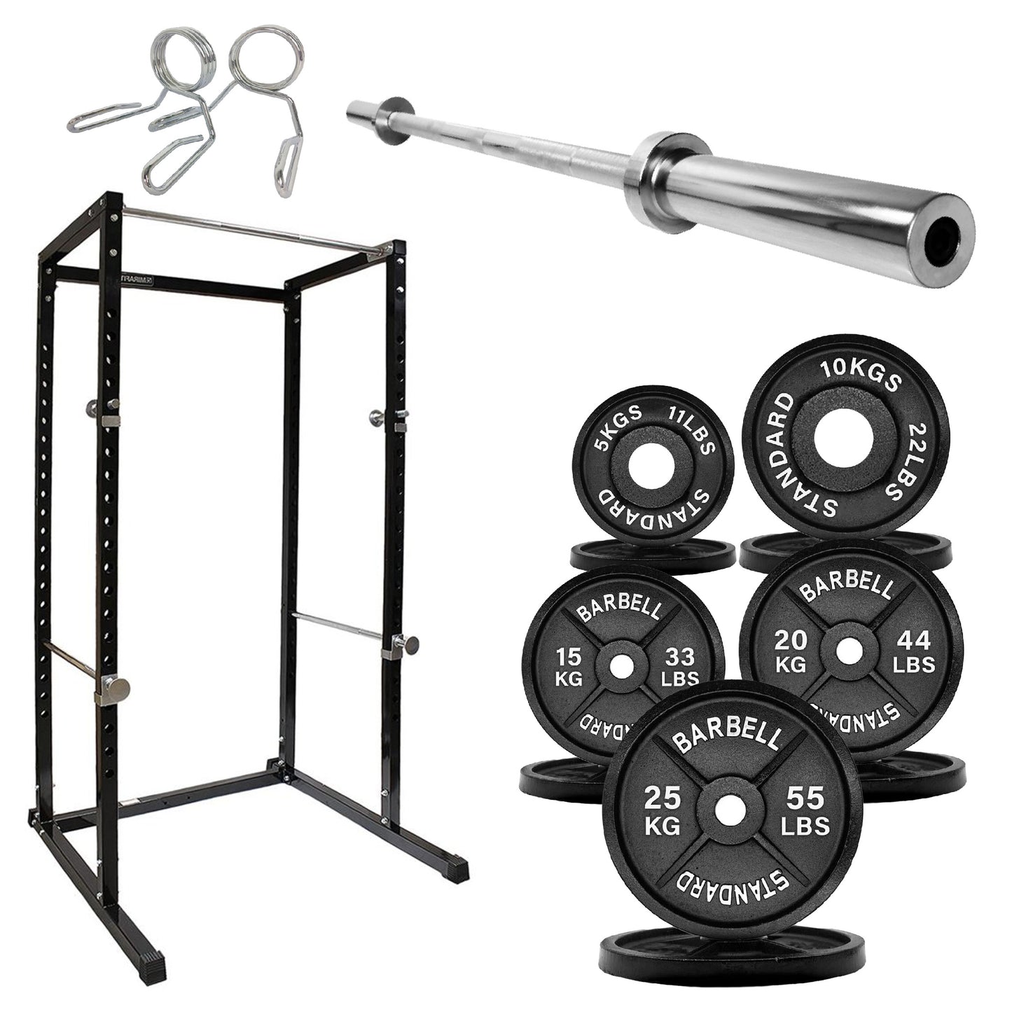 G100 Heavy-Duty Power Rack - Professional Strength Training Station with Integrated Pull-up Bar - Reinforced Steel Construction - Spacious Design for Compound Lifts - Customisable with Optional