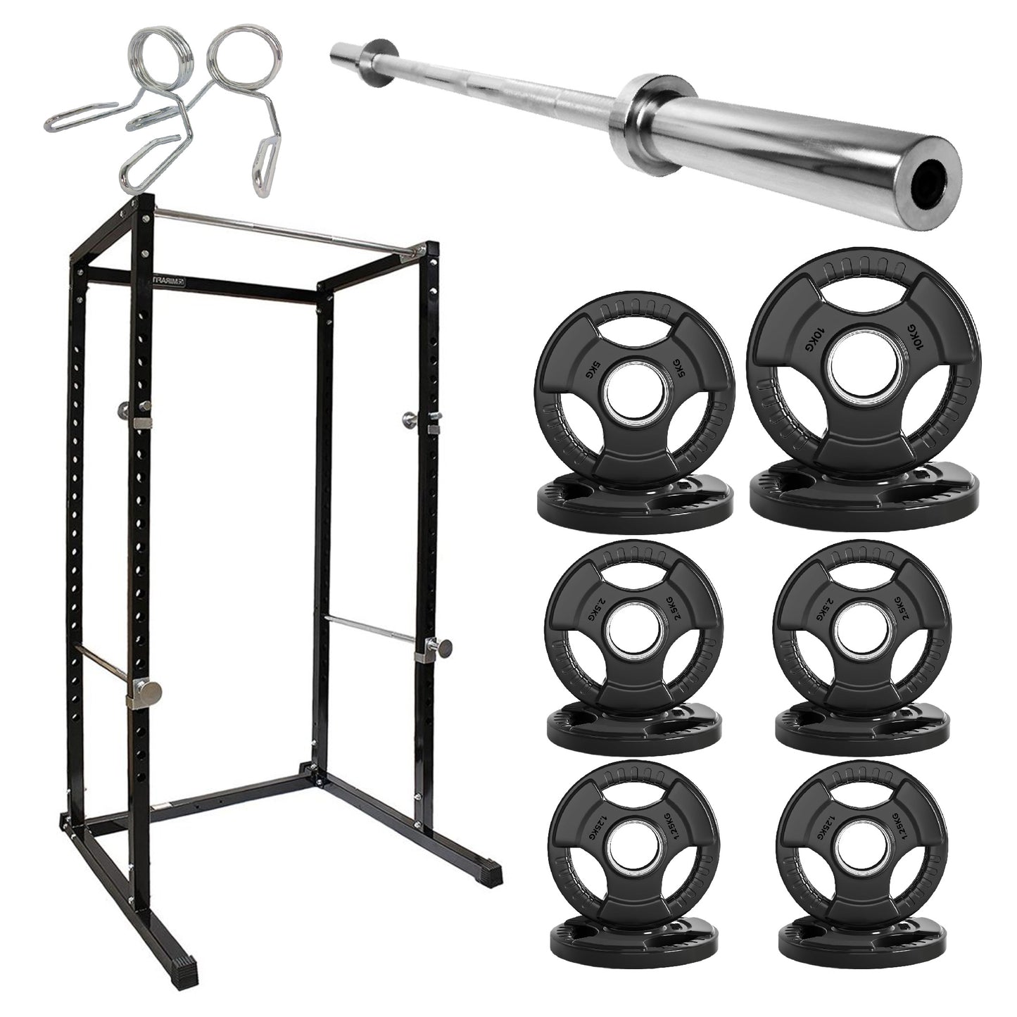 G100 Heavy-Duty Power Rack - Professional Strength Training Station with Integrated Pull-up Bar - Reinforced Steel Construction - Spacious Design for Compound Lifts - Customisable with Optional