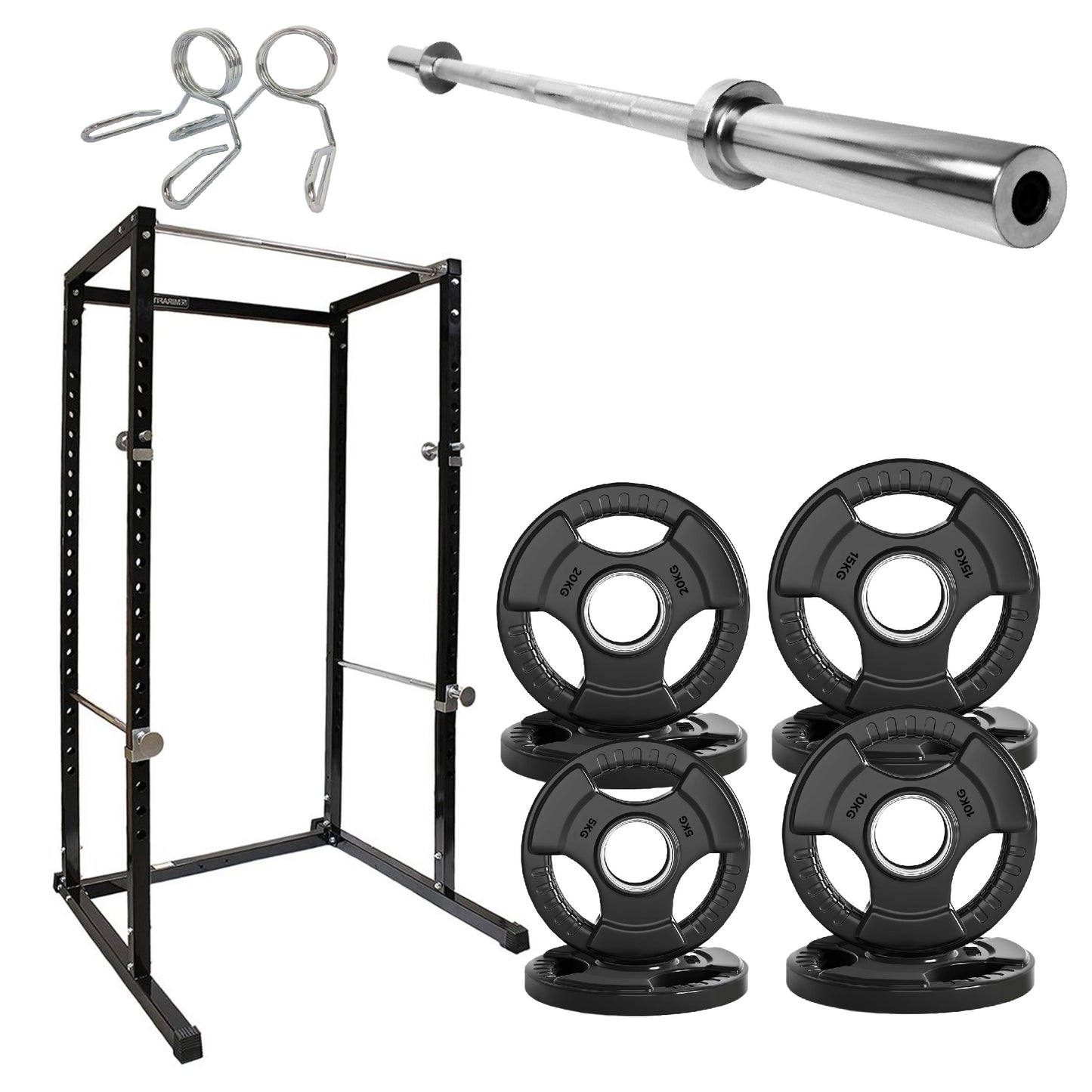 G100 Heavy-Duty Power Rack - Professional Strength Training Station with Integrated Pull-up Bar - Reinforced Steel Construction - Spacious Design for Compound Lifts - Customisable with Optional