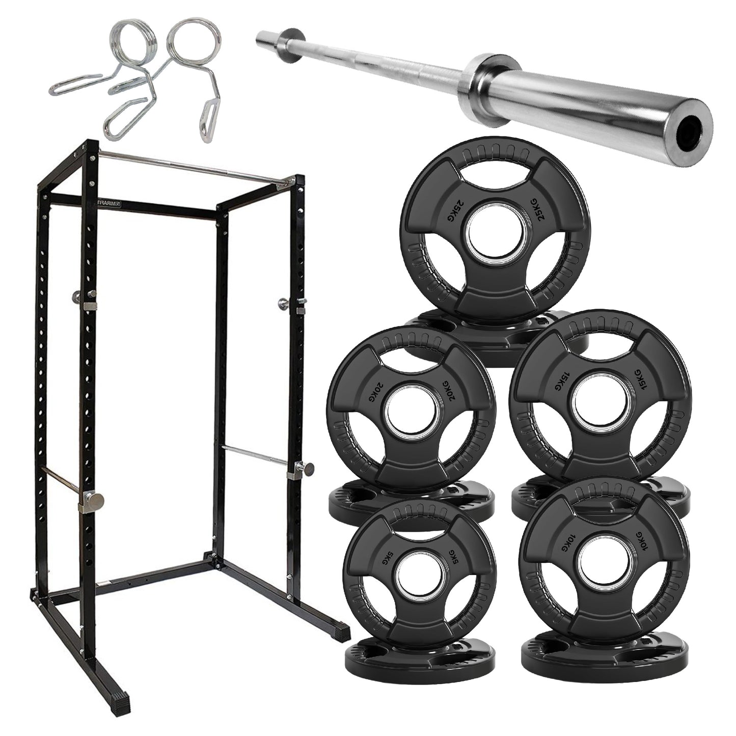 G100 Heavy-Duty Power Rack - Professional Strength Training Station with Integrated Pull-up Bar - Reinforced Steel Construction - Spacious Design for Compound Lifts - Customisable with Optional