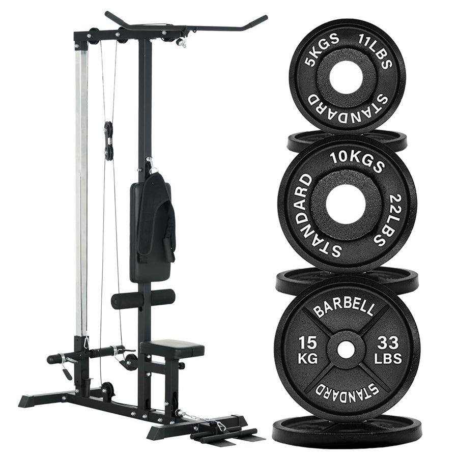 Professional LAT Pulldown Machine with Dual Pulley System