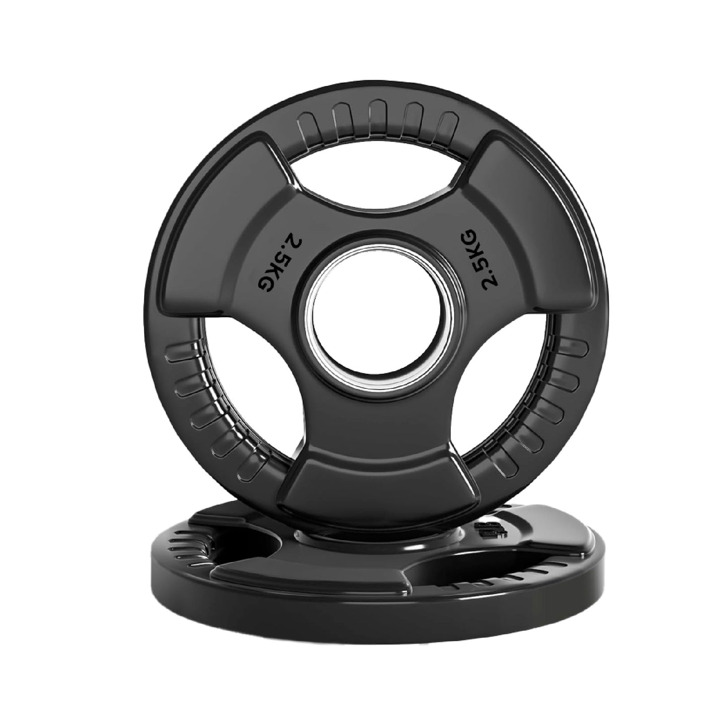 Premium Tri-Grip Olympic Weight Plate - Professional Fitness Equipment for Home and Commercial Gyms - Heavy-Duty Training Gear for Strength and Conditioning - High-Quality Exercise Accessories