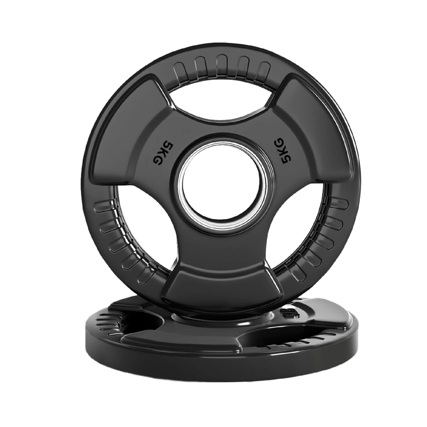 Premium Tri-Grip Olympic Weight Plate - Professional Fitness Equipment for Home and Commercial Gyms - Heavy-Duty Training Gear for Strength and Conditioning - High-Quality Exercise Accessories