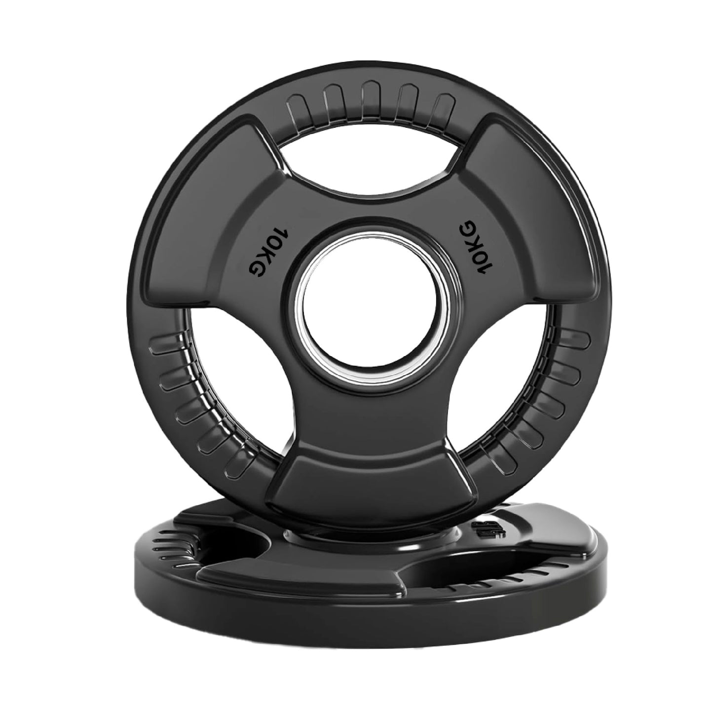Premium Tri-Grip Olympic Weight Plate - Professional Fitness Equipment for Home and Commercial Gyms - Heavy-Duty Training Gear for Strength and Conditioning - High-Quality Exercise Accessories