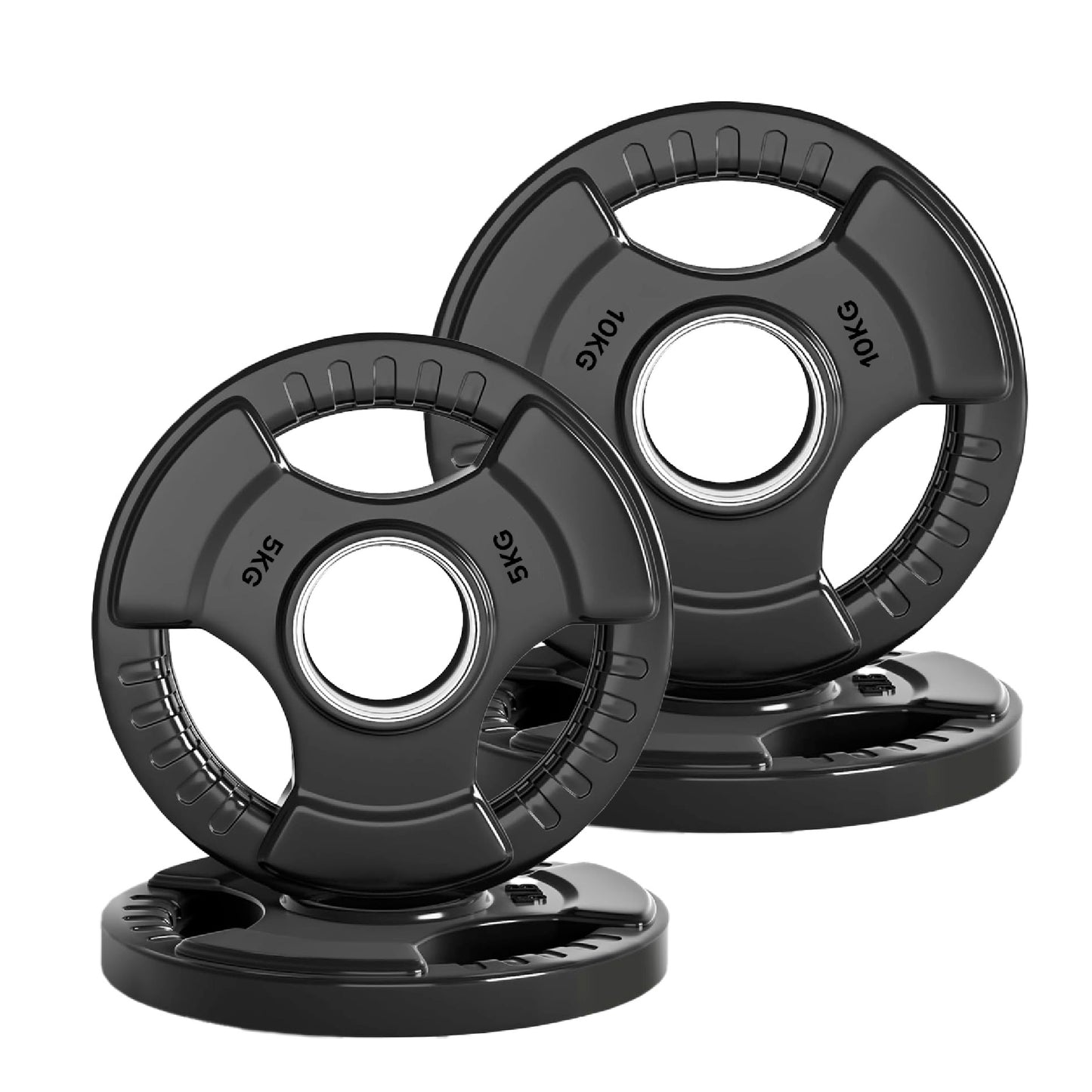 Premium Tri-Grip Olympic Weight Plate - Professional Fitness Equipment for Home and Commercial Gyms - Heavy-Duty Training Gear for Strength and Conditioning - High-Quality Exercise Accessories