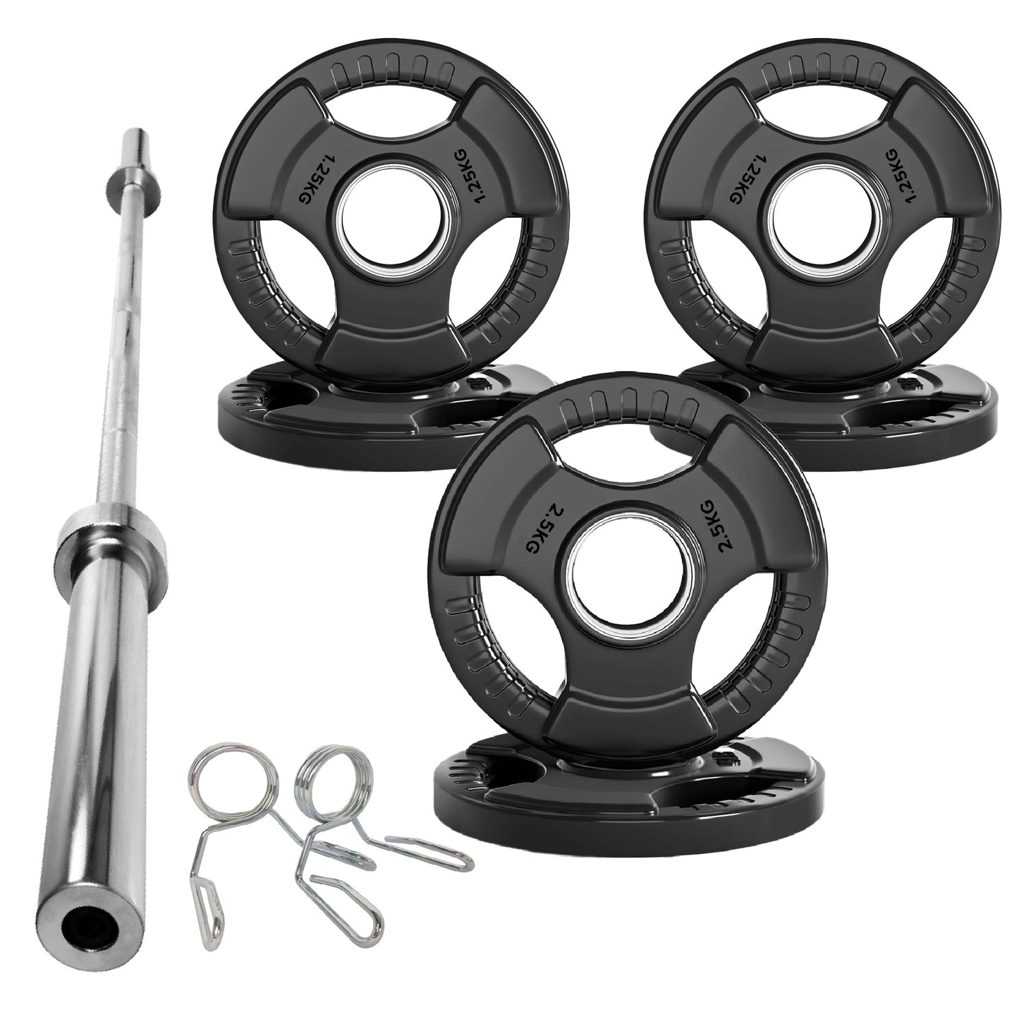 Premium Tri-Grip Olympic Weight Plate - Professional Fitness Equipment for Home and Commercial Gyms - Heavy-Duty Training Gear for Strength and Conditioning - High-Quality Exercise Accessories