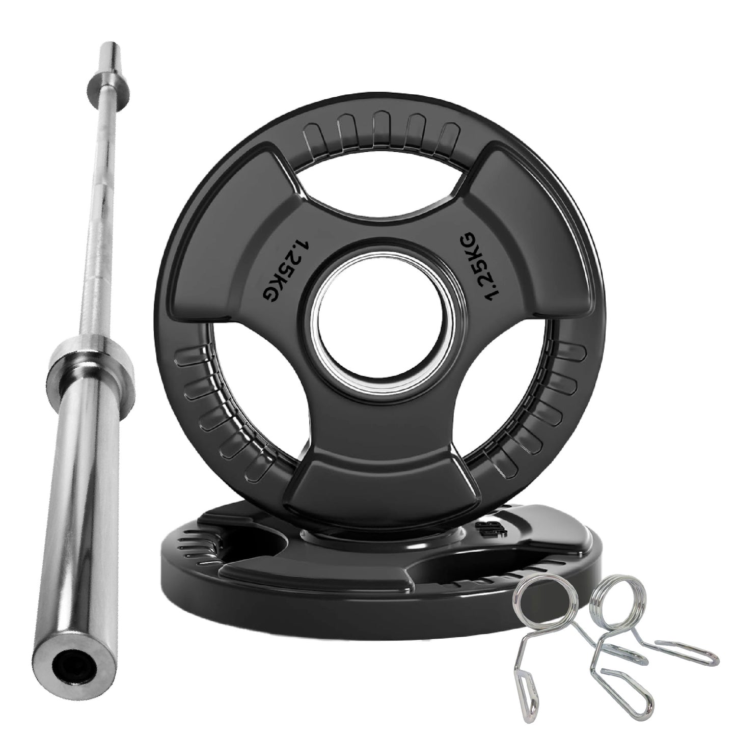 Premium Tri-Grip Olympic Weight Plate - Professional Fitness Equipment for Home and Commercial Gyms - Heavy-Duty Training Gear for Strength and Conditioning - High-Quality Exercise Accessories