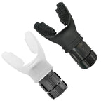 Two breath trainers with adjustable resistance settings, one in white and one in black, designed for respiratory muscle training.
