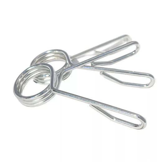 Olympic 2" Spring Collars - Chrome-Finished Barbell Clips - Secure Weight Plates on 50mm Barbells - Professional Grade Weightlifting Clamps for Powerlifting and Strength Training - Set of 2