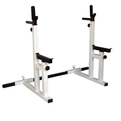 Heavy-Duty Adjustable Squat and Bench Press Rack  - Professional Strength Training Station with 400kg Weight Capacity, Integrated Dip Handles - Versatile Multi-Function Home Gym Equipment for Serious