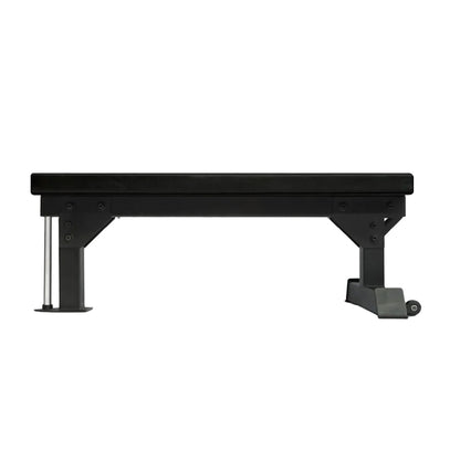 Heavy-Duty Commercial Flat Weight Bench – Solid Steel Frame, Padded Seat, Rear Wheels | Home & Gym Fitness Bench for Chest Press, Bench Press & Strength Training