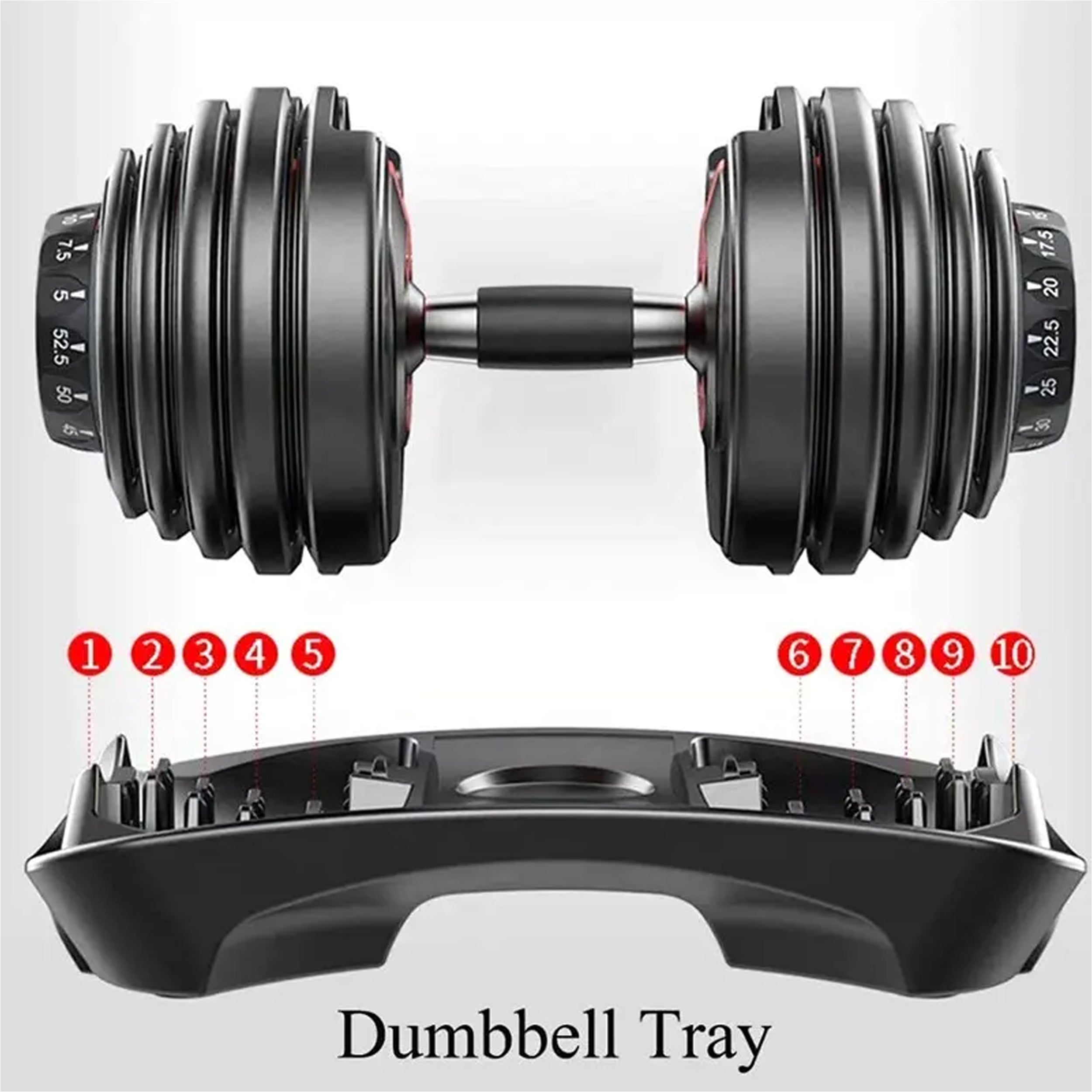 24kg Adjustable 15-in-1 Dumbbell for Home Strength Training