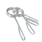 Olympic 2" Spring Collars – Chrome Barbell Clips Set of 2