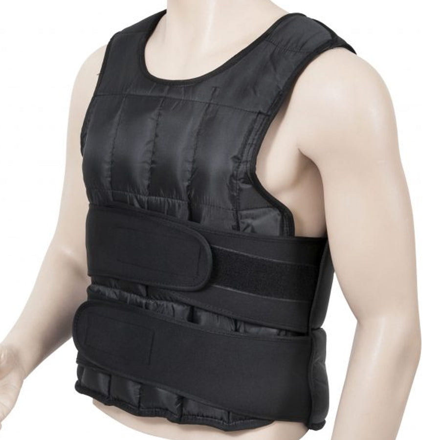 Black weight vest on a mannequin