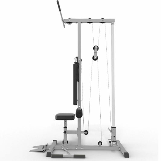 Professional LAT Pulldown Machine with Dual Pulley System - High & Low Cable Station - Adjustable Seat for Proper Form - Compact Design - Complete Back & Shoulder Training Equipment for Serious Home