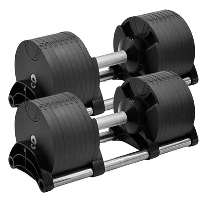 Round Adjustable Dumbbell – Solid Steel Weight | Single Unit | 24kg to 45kg Options | Rotatory Adjustment | Scratch-Resistant Home Gym Dumbbell