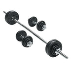 65kg Chrome Adjustable Dumbbell & Barbell Set for Training