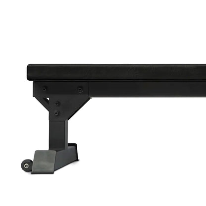 Heavy-Duty Commercial Flat Weight Bench – Solid Steel Frame, Padded Seat, Rear Wheels | Home & Gym Fitness Bench for Chest Press, Bench Press & Strength Training