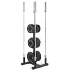 Heavy-Duty 3-Tier Olympic Weight Plate & Barbell Rack