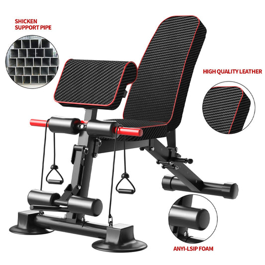Adjustable Foldable Weight Bench - 7 Positions for Full Body Workout - Maximum 320KG Capacity - Quick Folding System with Automatic Locking - Ergonomic Design with High-Density Padding - Strength