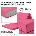 Tri Fold Gym Mat with 5cm Thick Foam